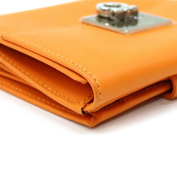Salvatore Ferragamo Double hook Wallet Orange - Picture 4 of 8
